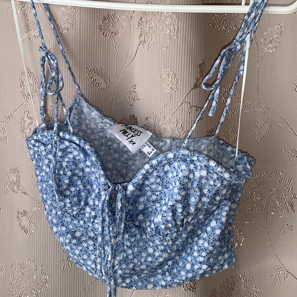 Princess Polly Blue Crop Top